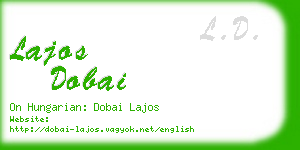 lajos dobai business card